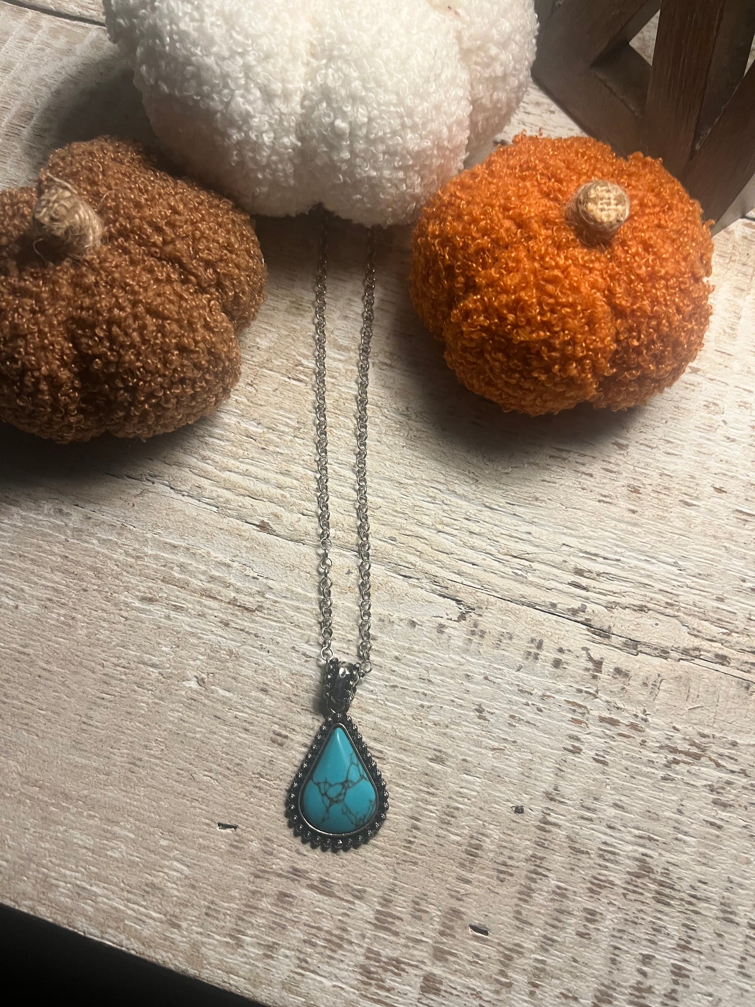 Turquoise Western Pendant Necklace