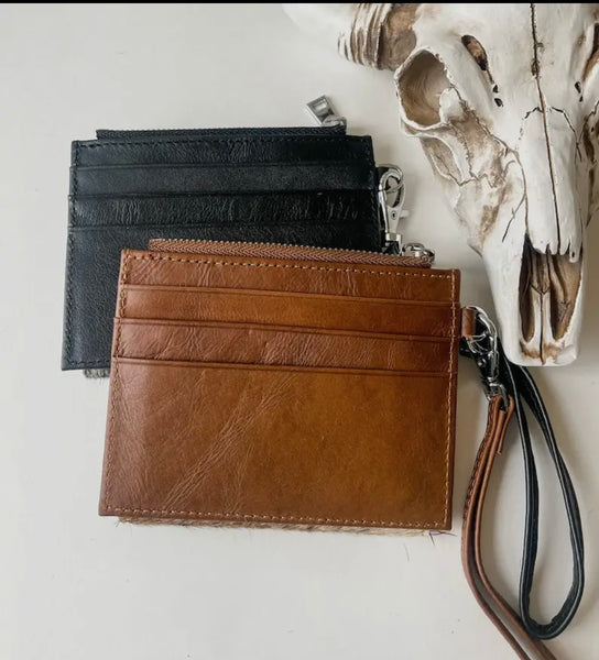 Western Cowhide Wristlet