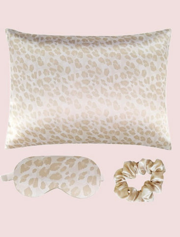 Satin Pillowcase/Sleep Mask/Scrunchie Gift Set