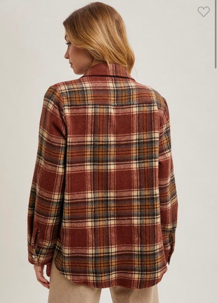 Rust Plaid Shacket