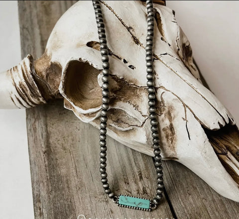 Turquoise Bar Choker Necklace