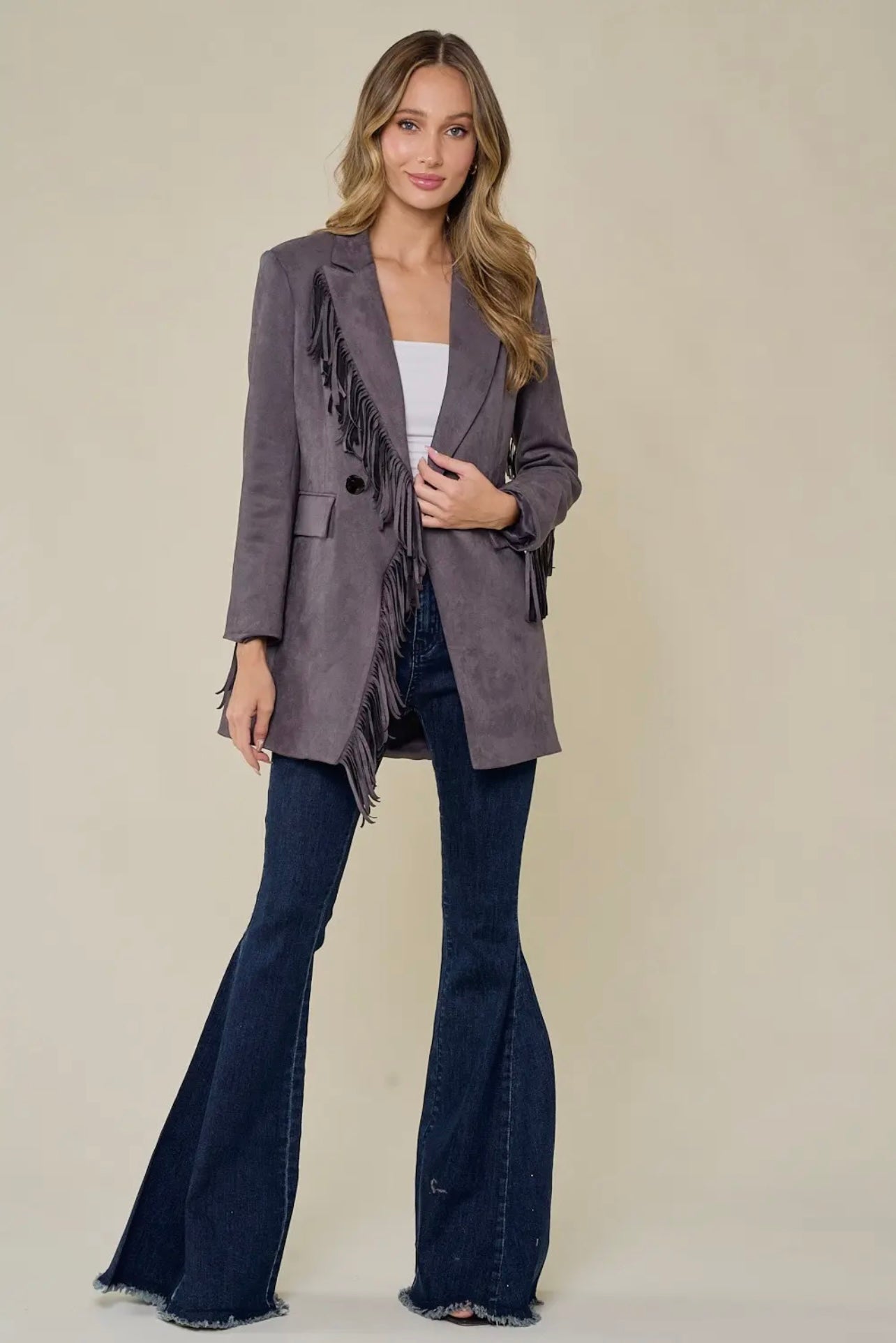 Dutton Fringed Blazer