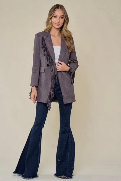 Dutton Fringed Blazer