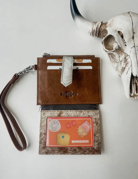 Western Cowhide Wristlet