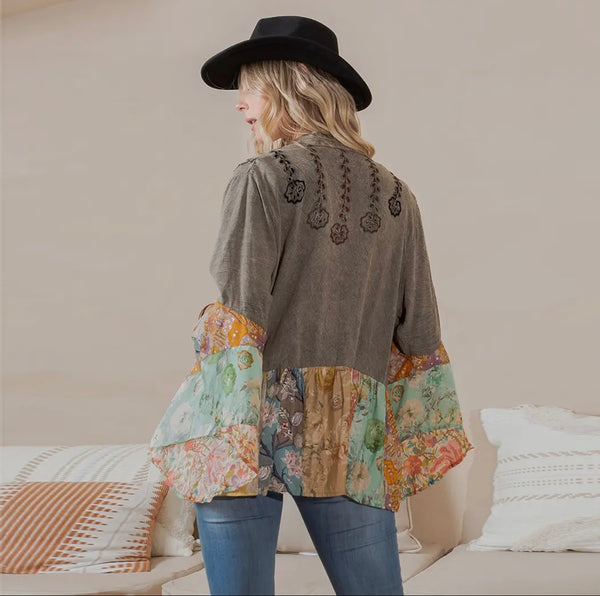 Boho Embroidered Kimono