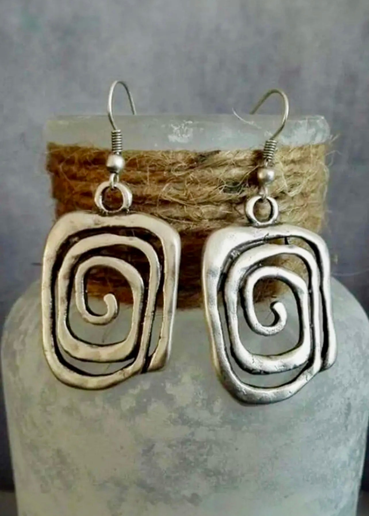 Vintage Square Earrings