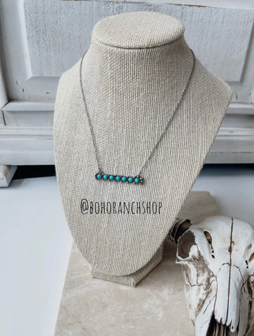 Western Beaded Bar Necklace