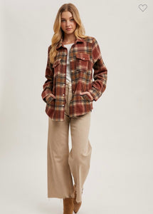 Rust Plaid Shacket