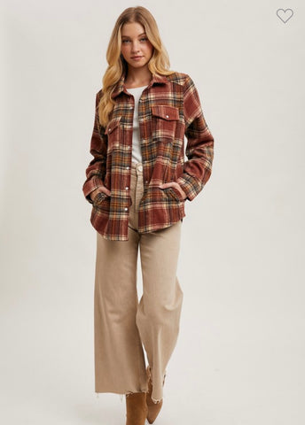 Rust Plaid Shacket