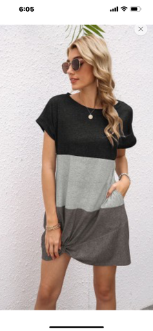 Color Block T-Shirt Dress