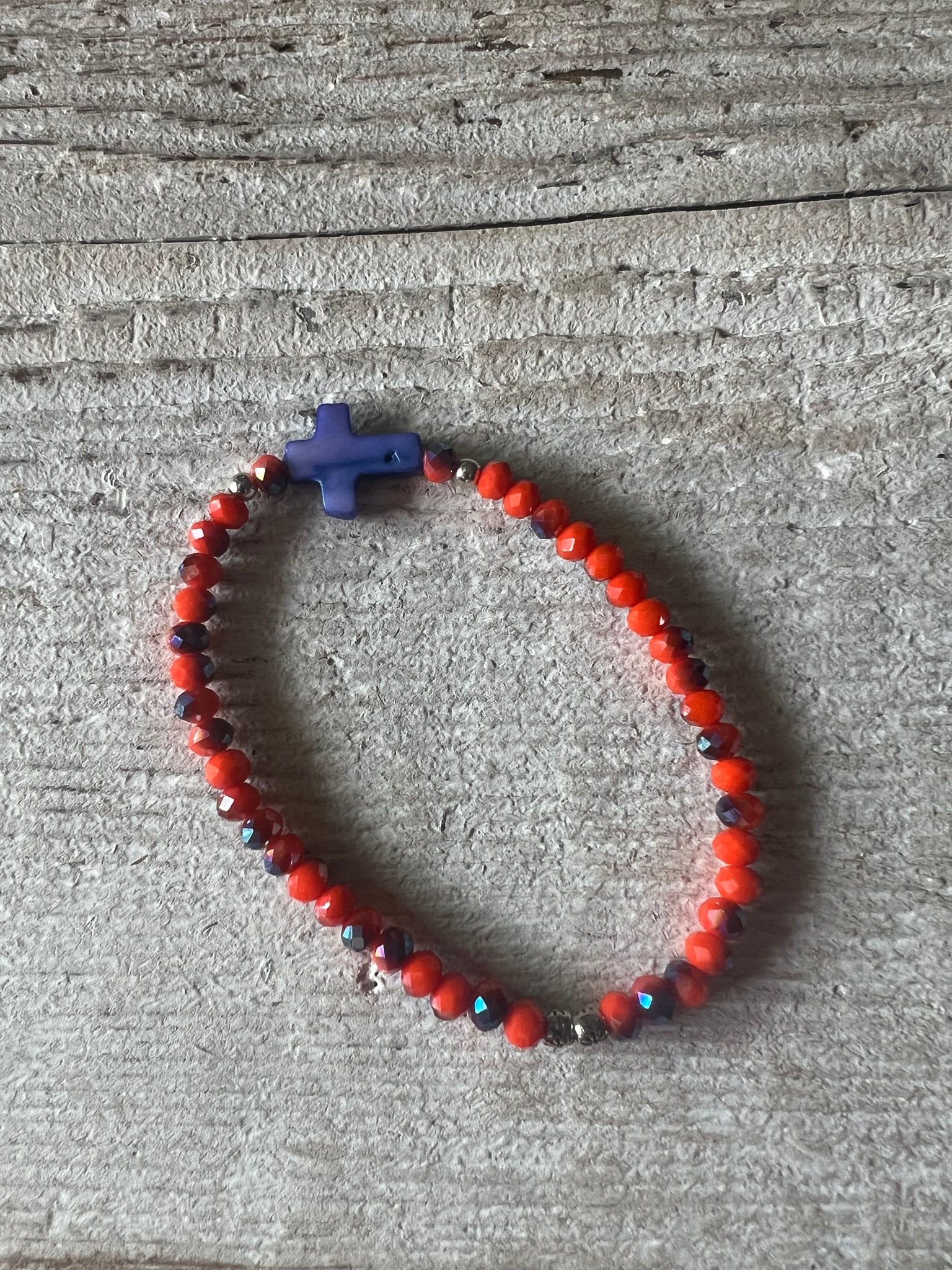 Illini Cross Bracelet