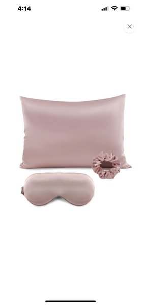 Satin Pillowcase/Sleep Mask/Scrunchie Gift Set