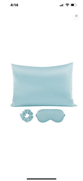 Satin Pillowcase/Sleep Mask/Scrunchie Gift Set