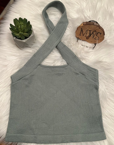 Ribbed Cross Halter