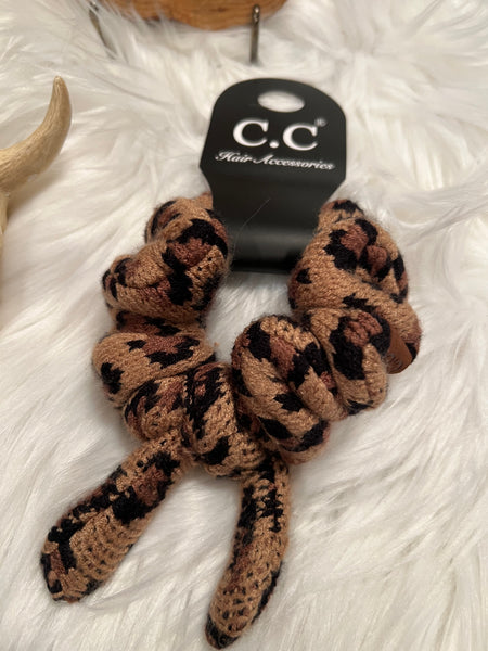 Leopard Animal Print Scrunchie